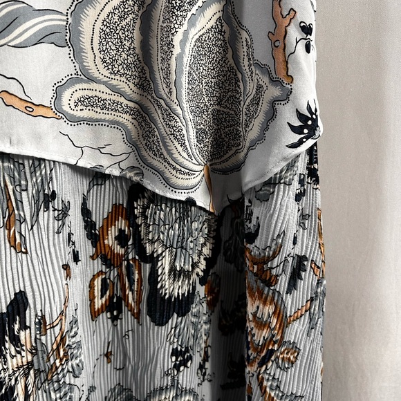 Tory Burch Margaret Asymmetrical Blue Happy Times dress LN - Picture 8 of 11